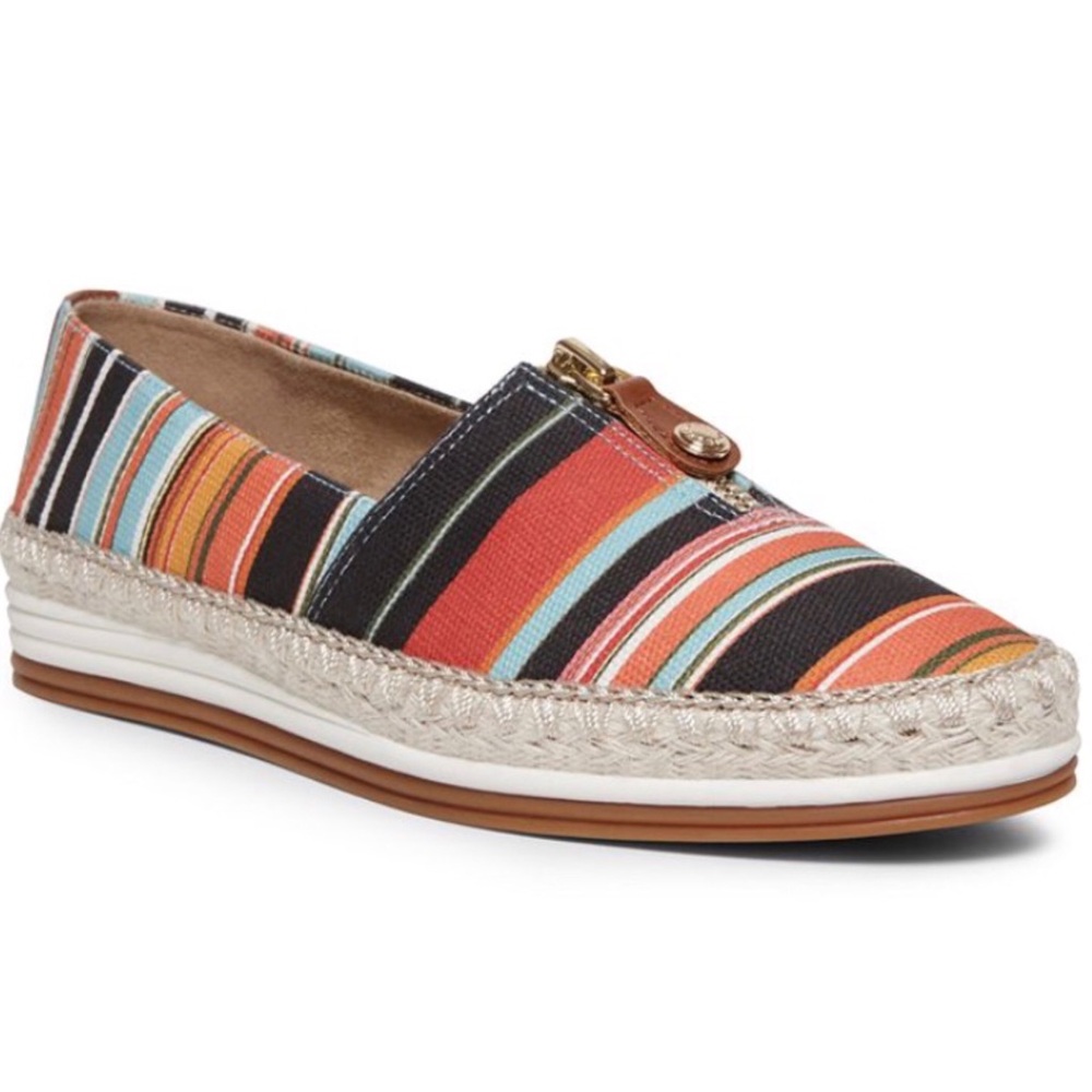 Anne Klein Jax Striped Espadrille Flats 9.5M